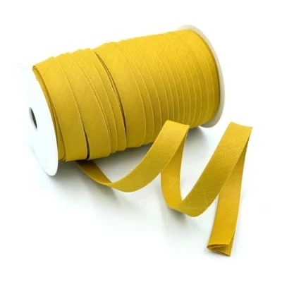 Image of Craft Cult 12mm Plain Double Fold Bias Binding Tape 25 Metre Roll (58 Mustard)