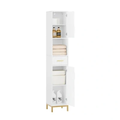 Image of SoBuy Bathroom Tall Cabinet Storage with 2 Doors White W30 x D30 W170cm BZR181 W