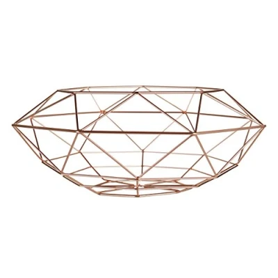Image of Premier Housewares Vertex Fruit Basket, 39 cm Copper Plated