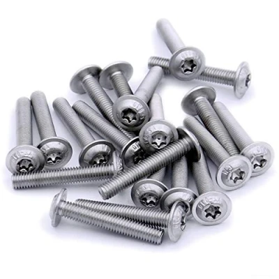 Image of M3 (3mm x 6mm) Flanged TX Socket Button Machine Screw (Bolt) Stainless Steel (A2) (Pack of 20)