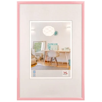 Image of walther design New Lifestyle KV824Q Plastic Picture Frame, 18 x 24 cm, Pink