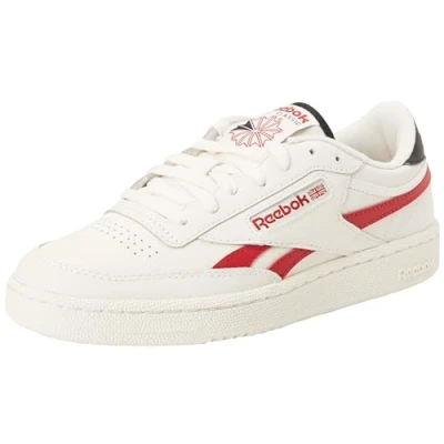 Image of Reebok Men&#039;s Club C Revenge Sneaker, Chalk/FLASRD/Black, 8 UK