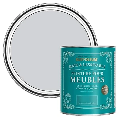Image of Rust Oleum Light Blue Furniture Paint in Matt Finish Icecap 750ml