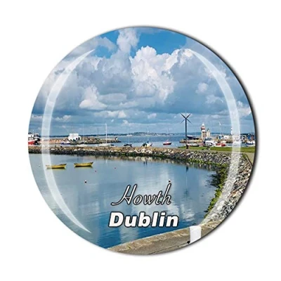 Image of Howth Dublin Ireland Fridge Magnet Travel Souvenir Gift Home Kitchen Decoration Magnetic Sticker Crystal Refrigerator Collection