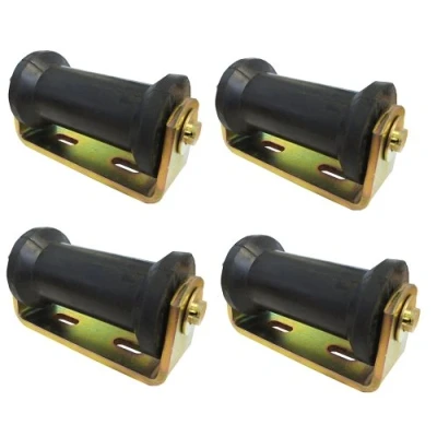 Image of leisure MART 4 x Boat trailer brackets with flat keel rollers 19mm bore Pt no. LMX1471