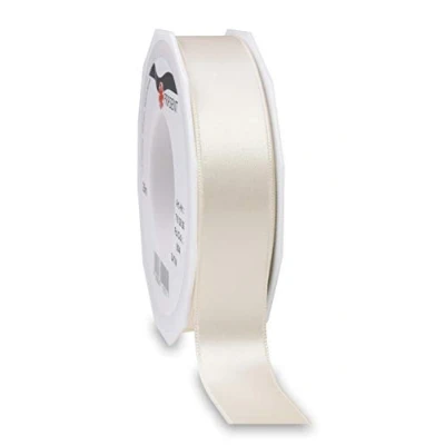 Image of Präsent Satin Ribbon Ivory 25 mm Width, m Length