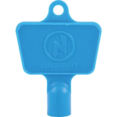 Image of Kennedy Plastic Electricity Meter Box Key Blue