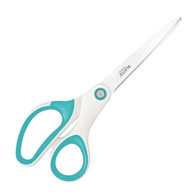 Image of Leitz Titanium Scissors, Right or Left Handed (Ambidextrous), 6.7 x 1.5 15 cm, Office Stationary, Ergonomic Handle, WOW Range, Ice Blue