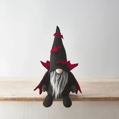 Image of Cozy Glow Red Bat Dracula Gonk Adorable Plush Halloween Decor with a Spooky Twist (22 cm Tall)