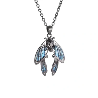 Image of XLTEAM Casual Necklace Pendant Black Halloween Moth Skull Ghost Head for Women Alternative Hip Hop Trendy Jewelry Accessories Party JewelleryBirthday Gift