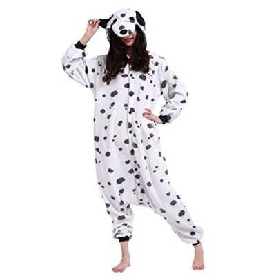 Image of Unisex Adult Animal Cosplay Costume Onesie Pajamas Nightwear Dalmatians