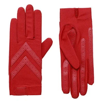 Image of isotoner Women&#039;s Spandex Shortie Touchscreen Gloves Cold Weather, Chili Pepper, S M