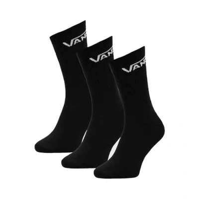 Image of Vans Men&#039;s Crew (Us 9 13, 3 Pack) Socks, Black 2, One Size (EU 42 47)