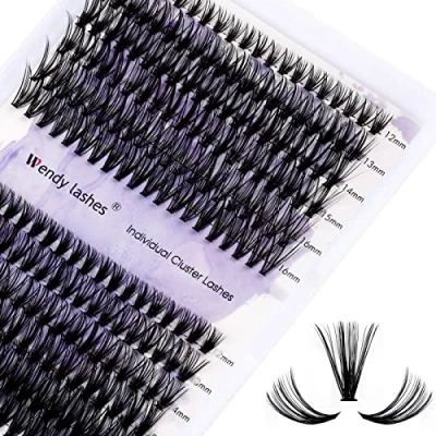 Image of Individual Cluster Lash Extension Lashes D Curl 0.07mm Mixed 12 16 Clusters Eyelash DIY Extensions(30D+40D)