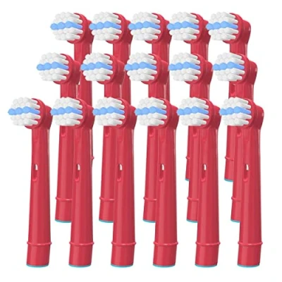 Image of WuYan Toothbrush Heads for Oral b Kids Electric Toothbrush, 16 Pack Replacement Braun Candy Red Brush