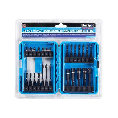 Image of Blue Spot Tools 26 PCE Impact Screwdriver And Nut Driver Bits