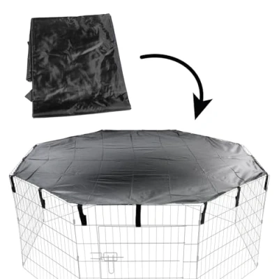 Image of KCT Weatherproof Cover/Floor Standard 8 Panel Pet Play Pens