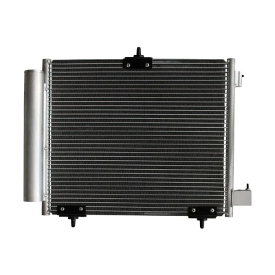 Image of 6455AL, 6455C2, 6455CZ, 6455EL, 6455ET Condenser BOSCH 1 986 AD2 007 with dryer, mounting manual, without seal ring 11mm 14,5mm 415mm R134a