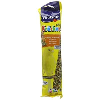 Image of Vitakraft Canary Kracker Bird Food Honey Sesame, Pack of 7