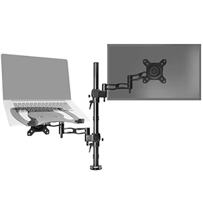 Image of Duronic Monitor Arm Stand Laptop Desk Mount DM35L1X1 for single 13 27 Inch LCD LED PC TV Screen and Dual Arms VESA 75 100 Bracket Tilt Swivel Rotate