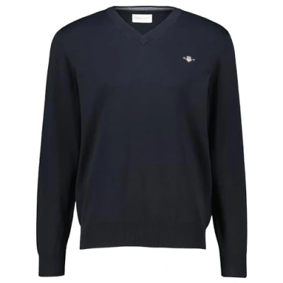 Image of GANT Classic V NECK Jumper, Men&#039;s, Size: Small, Black