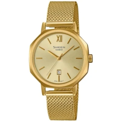 Image of Casio Men Analogue Quarz Watch with Stainless Steel Strap SHE 4533D 7AUER