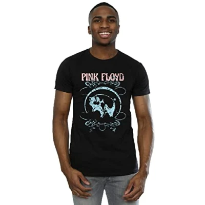 Image of Pink Floyd Men&#039;s Pig Swirls T Shirt Black Large