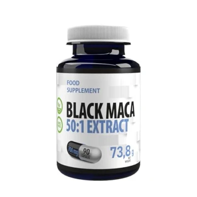 Image of Black Maca 35,000mg Equivalent (700mg of 50:1 Extract) 90 Vegan Capsules, 3rd Party Lab Tested, High Strength Supplement