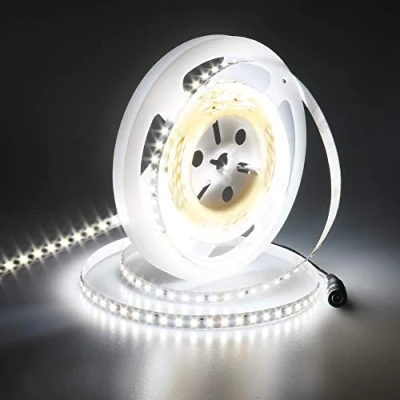 Image of JOYLIT 24V LED Strip Lights 5M 6000K Daylight White 1500lm/M Super Bright, CE UL Listed Premium CRI 90+ 600LEDs 2835SMD 90W Self Adhesive Indoor Tape Light for Residential, Commercial