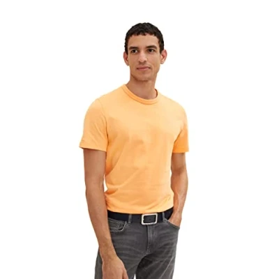 Image of TOM TAILOR Men&#039;s T Shirt 1035552, 22225 Washed Out Orange, M