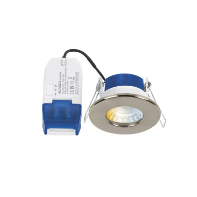 Image of Aurora R6 Colour &amp; Wattage Switchable LED Downlight Satin Nickel