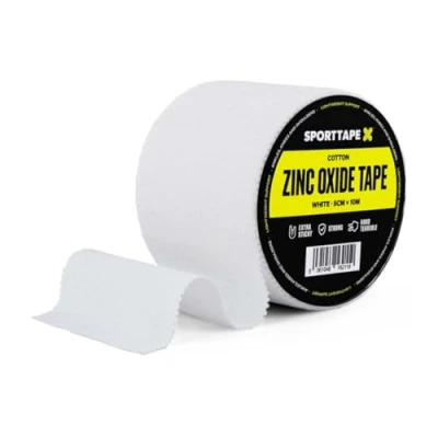 Image of SPORTTAPE Zinc Oxide Tape 5cm x 10m White Athletic Sports Strapping for Shoulder Ankle, Knee, Rugby, Football Blister Prevention Running, Hiking, Weightlifting Single Roll