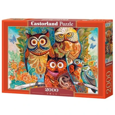 Image of Castorland C 200535 Hobby Panoramic Owls Jigsaw Puzzle, 2000 Pieces Set, Multi