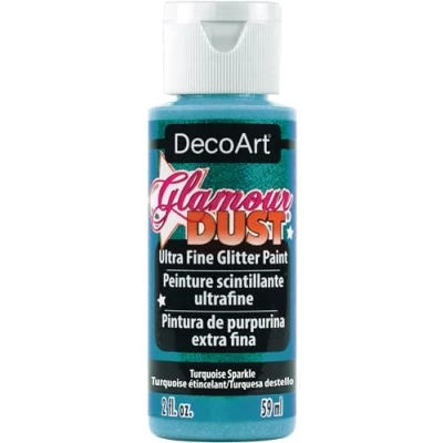 Image of Deco Art Glamour Dust Glitter Paint, Turquoise Sparkle,59 ml (Pack of 1)