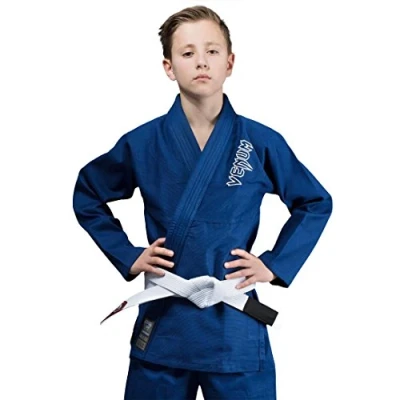 Image of Venum Kid&#039;s Contender Kimoni Bjj Jiu Jitsu Suit, Blue, Size C2 (Manufaturer size:L)