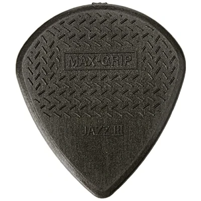Image of JD 471P3C 6 Picks Nylon Jazz III Max Grip Carbon: Plectrum