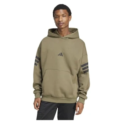 Image of adidas Performance M FI 3S HD Hoodie, Men&#039;s, Size: Medium, Olive strata