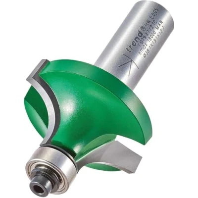 Image of Trend CraftPro Guided Rounded Over Router Cutter Bit, 1/2 Inch Shank, 12.7mm Radius and 19.1mm Cut Length, Tungsten Carbide Tipped, C079X1/2TC