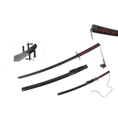 Image of Cosplay Prop Replica Bleach Ichigo Tensa Zangetsu Wooden Bamboo Blade Sword Variant 3