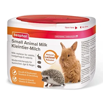 Image of Beaphar Small Animal Milk Replacer Complete Nutritious Feed For Newborn, Underweight, &amp; Orphaned Animals Rabbits, Guinea Pigs, Other Rodents Hedgehogs 200g