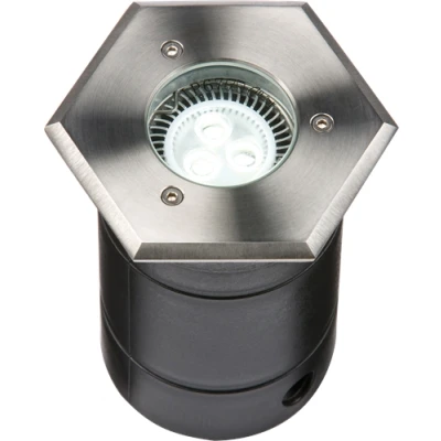 Image of KnightsBridge 230V IP67 Hexagon Stainless Steel Walkover / Driveover Light