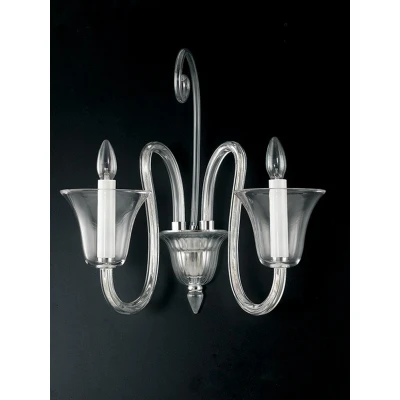 Image of PALACE Twin 2 Light Candle Wall Chrome 60x48x32cm