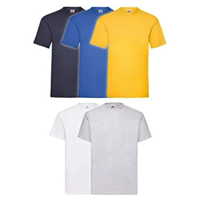 Image of Fruit of The Loom T Shirts Pack 5, Colour Set Iii, XL