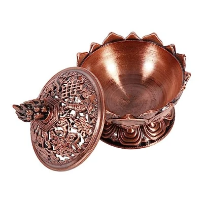 Image of Incense Holders,Incense Burner Vintage Backflow Smoke Stick Cone Holder Home Decoration Hot (Red bronze)