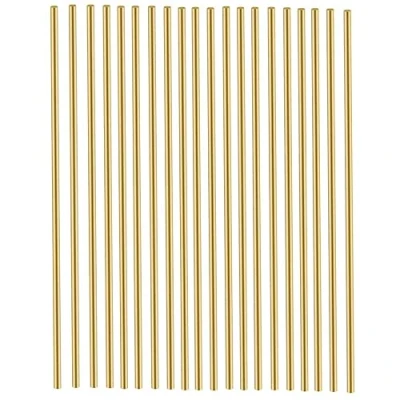 Image of 20PCS 3mm Brass Rod, Metal Solid Round Rod Pin Lathe Bar Stock for RC Model Airplane Helicopter DIY Craft 100mm Length