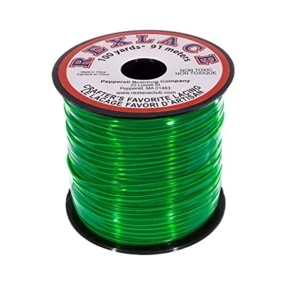 Image of Craft County Rexlace Plastic Lace, 3/32 Inch (Clear Green)
