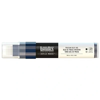 Image of Liquitex Professional Paint Marker with 8 15 mm Wide Nib Prussian Blue Hue