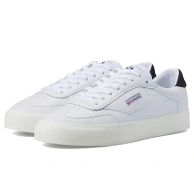 Image of Superga 3843 Court Trainers, Size: 7, White bristol black favorio Leather