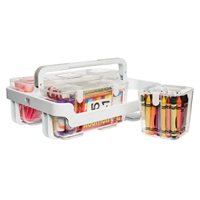 Image of Deflecto 29004CR 390 x 305 395 mm Stackable Caddy Organizer White