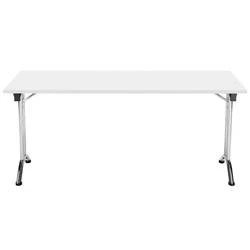 Image of Allegro Folding Table 1600x700 Chrome Frame White top Ref OUFT1670CRWH